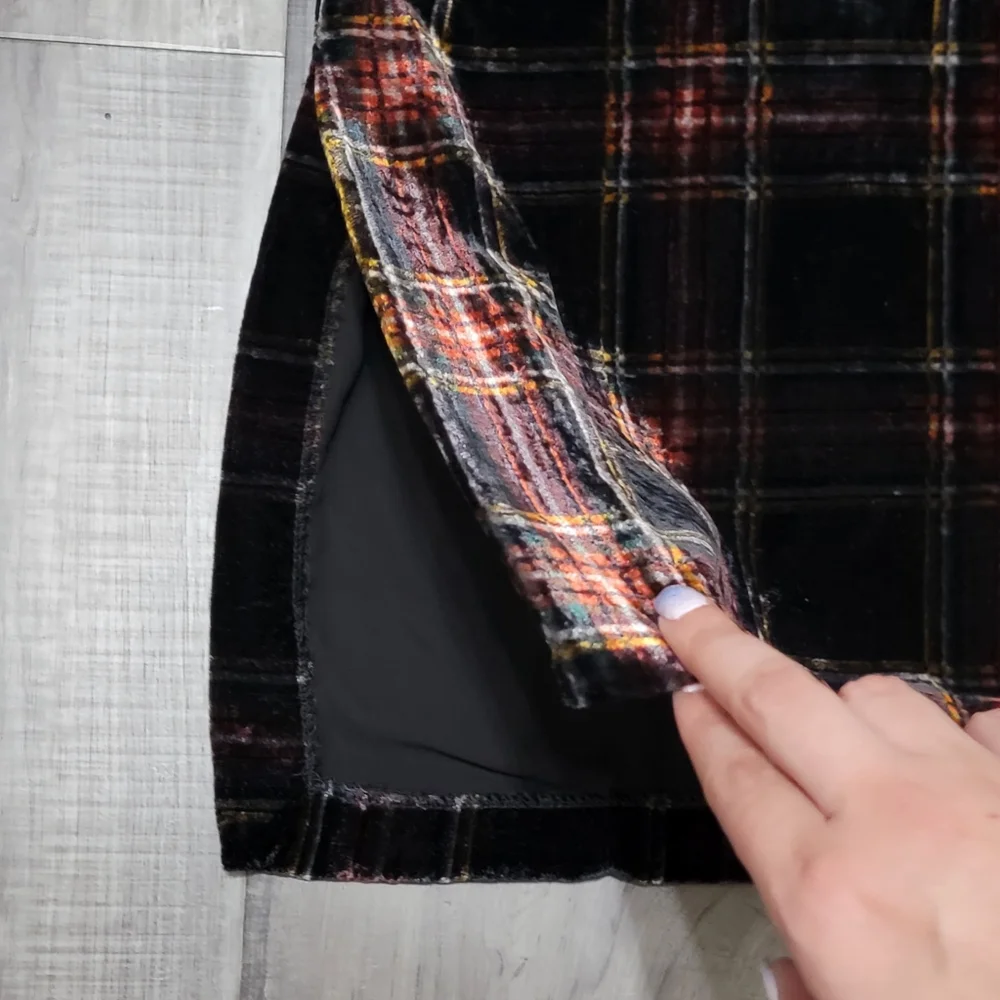 J. Crew Stewart Tartan Plaid Velvet Dress - Picture 12 of 15